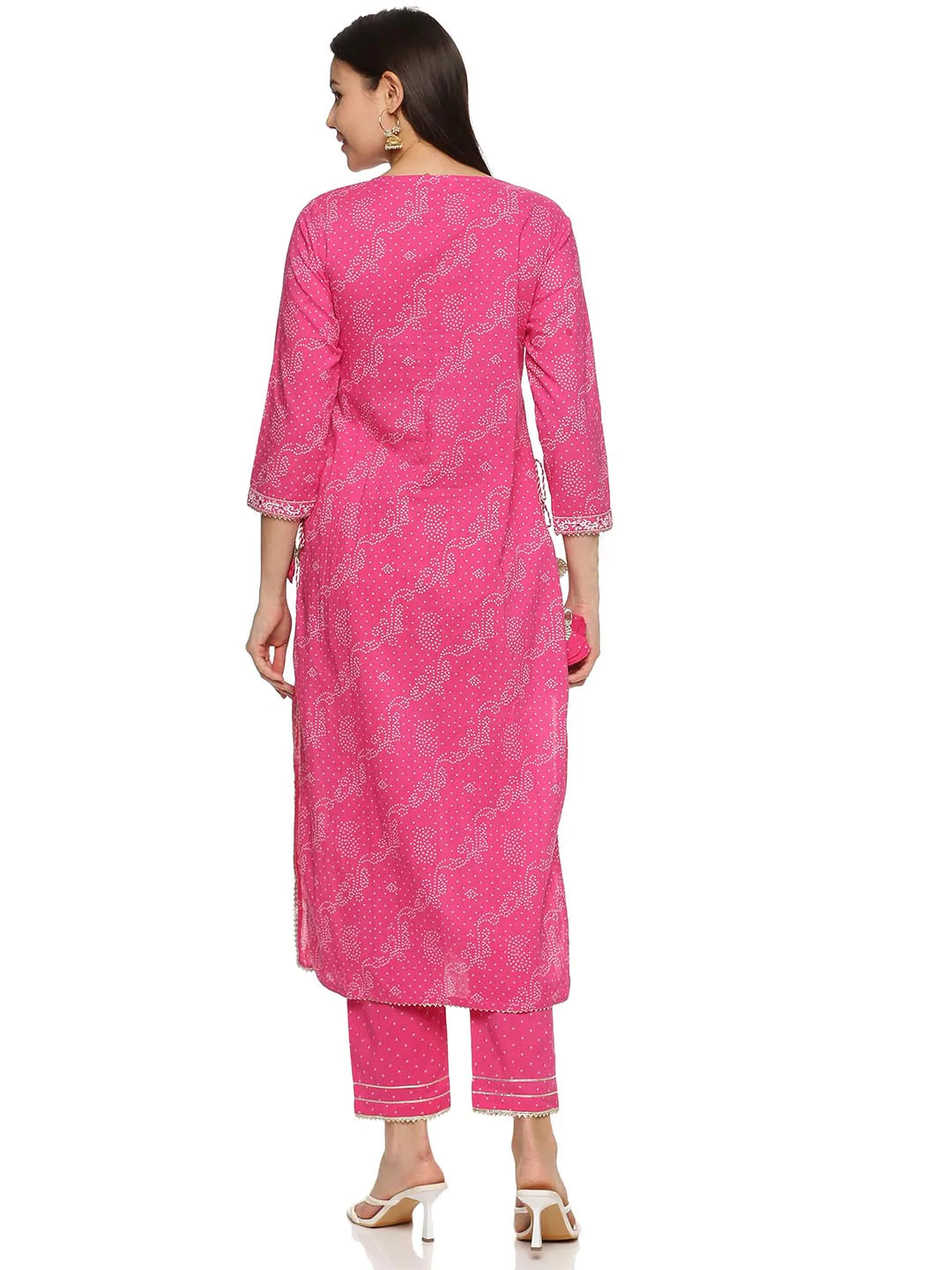Printed Cotton Kurta With Pants