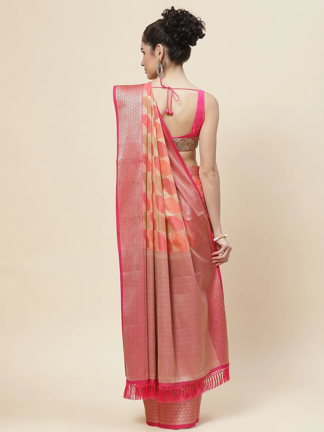 Zari Jaal Cotton Woven Saree