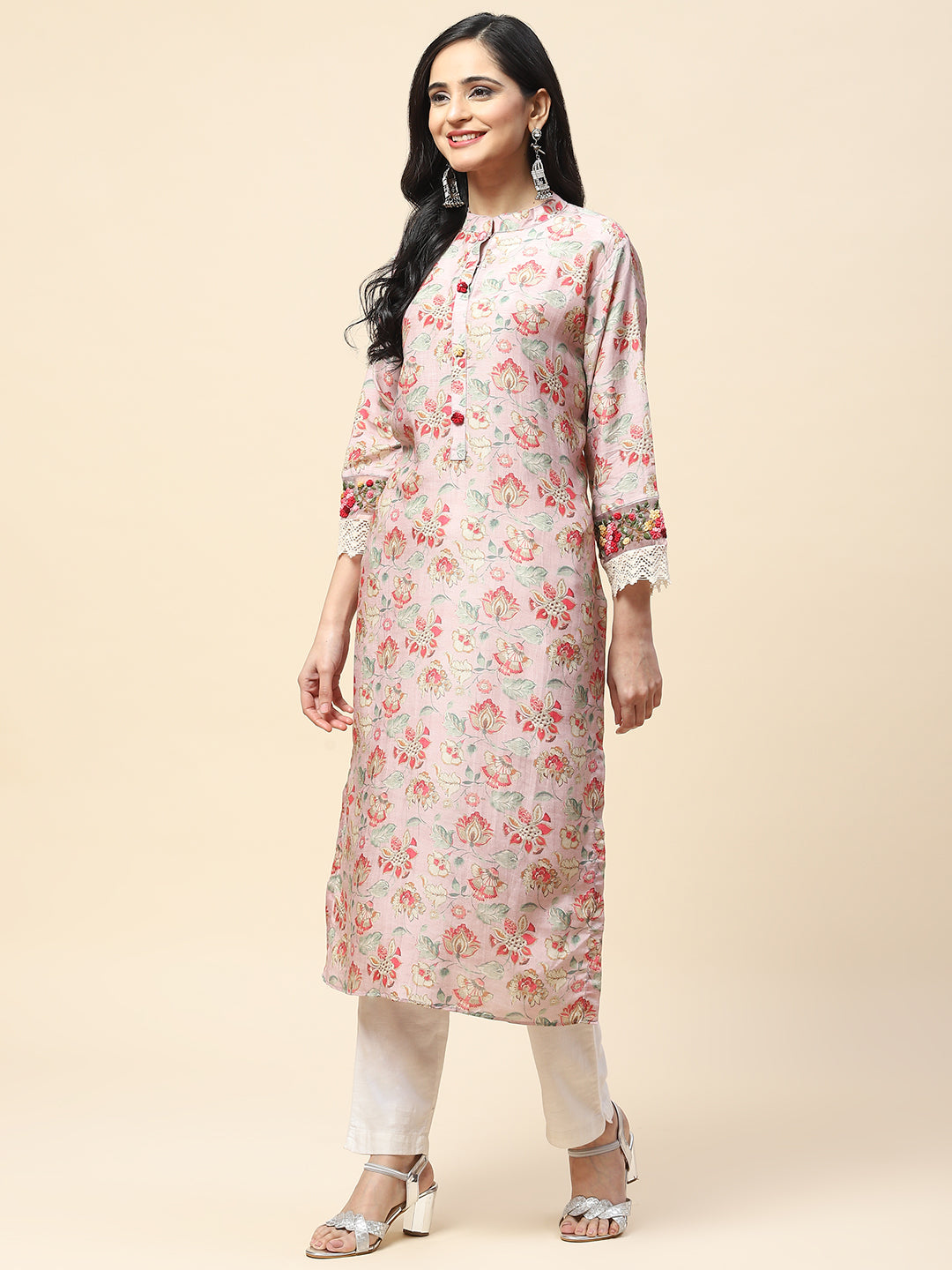 Floral Printed Cotton Kurta
