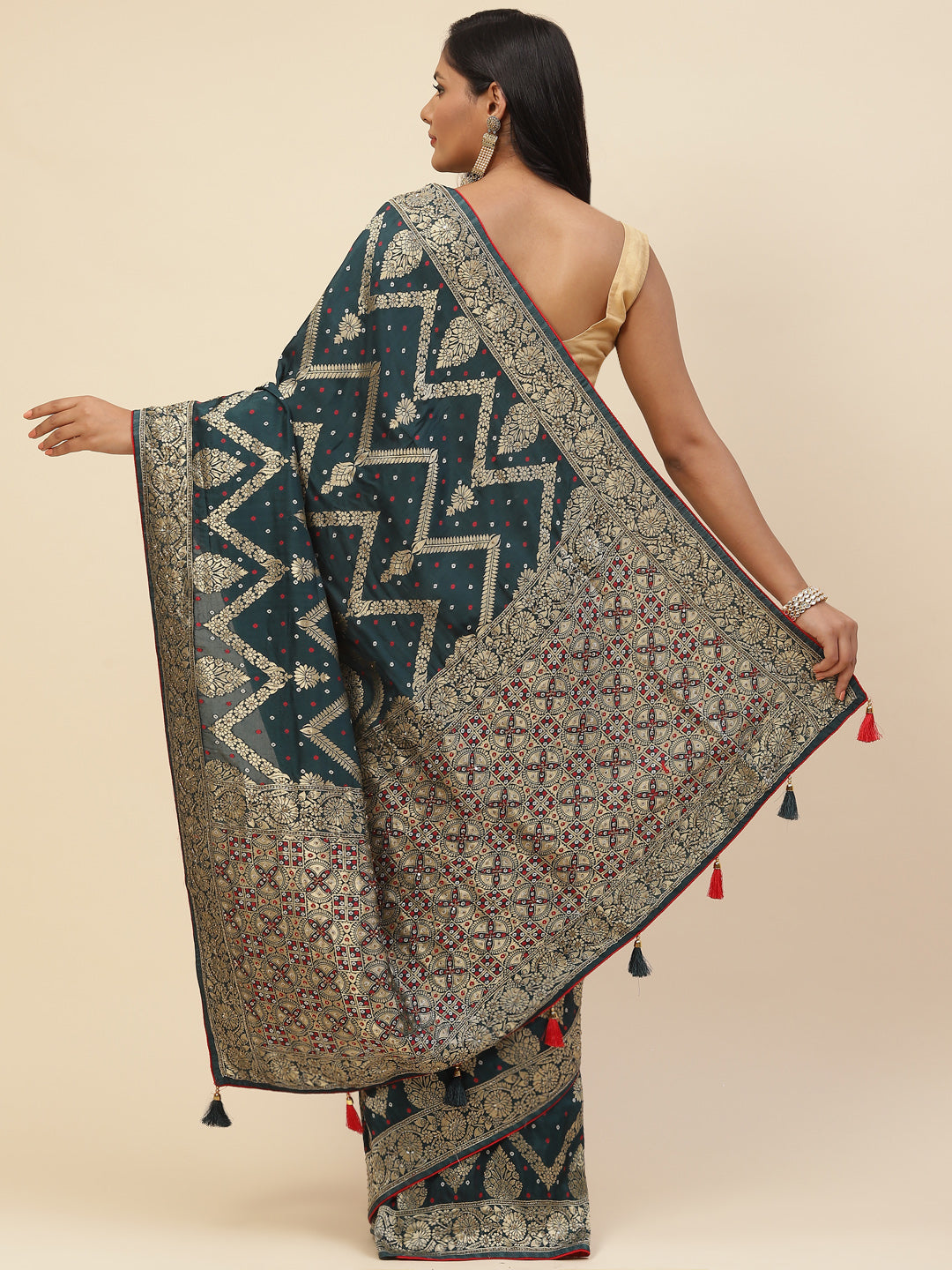 Stone Embroidered Banarasi Saree