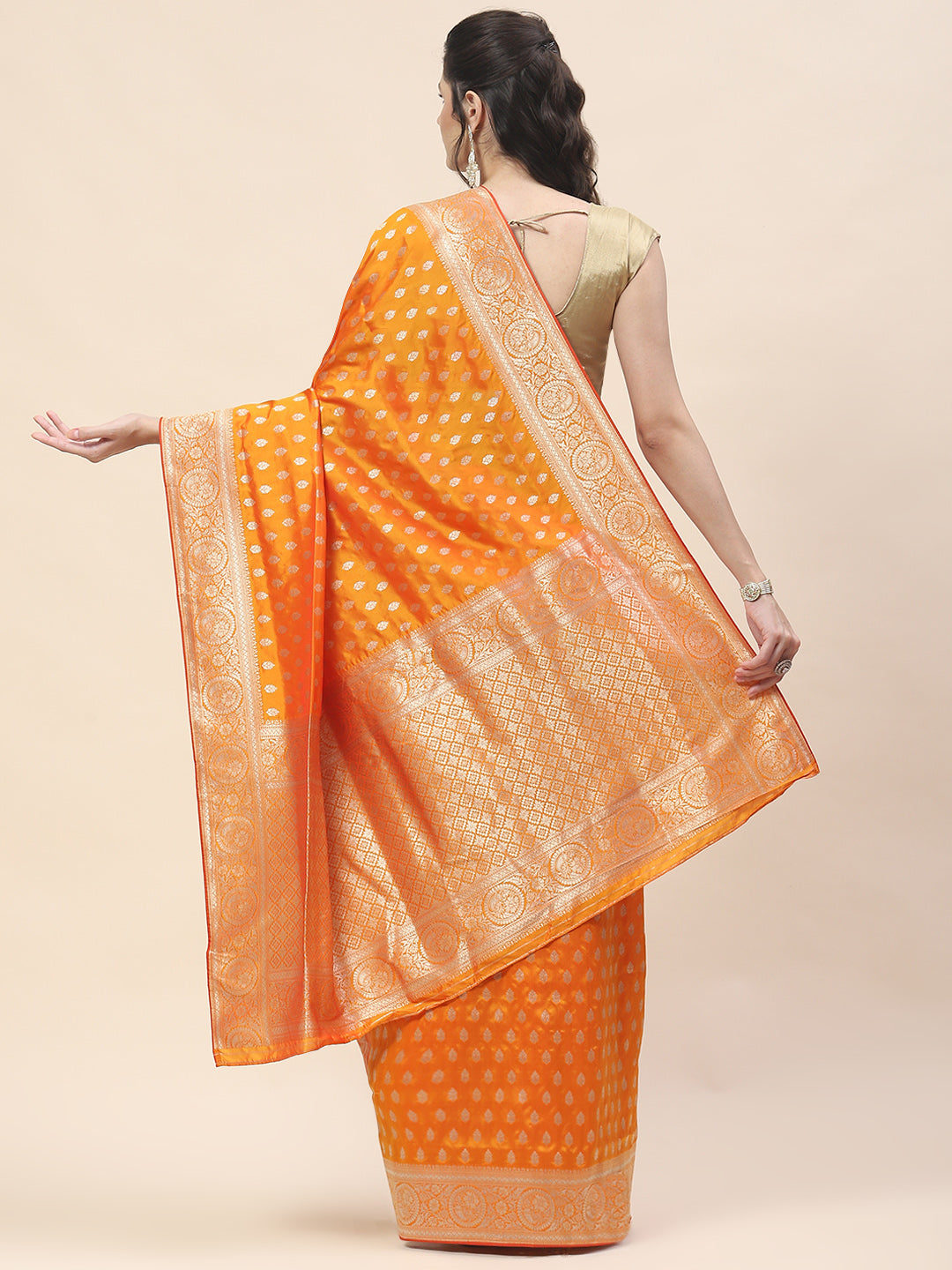 Zari Booti Woven Art Silk Banarsi Saree