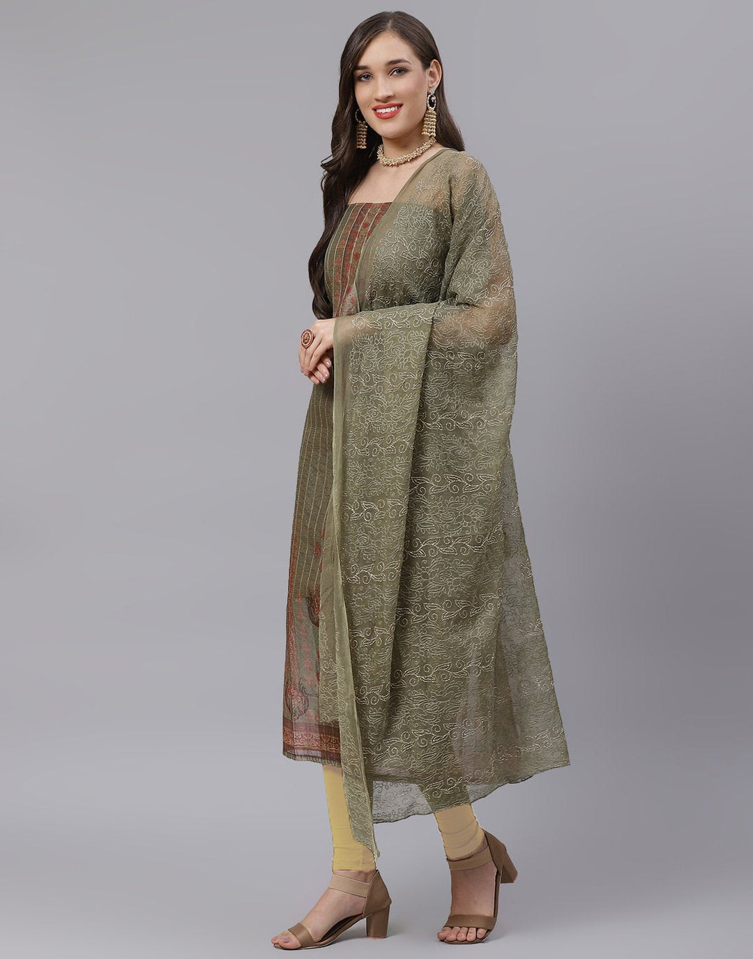 Chanderi Embroidered Suit Piece