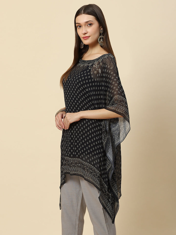 Digital Printed Georgette Kaftan Kurta