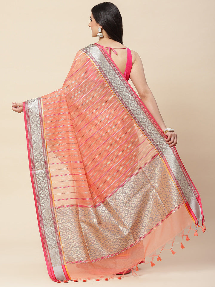 Zari Jaal Woven Cotton Saree