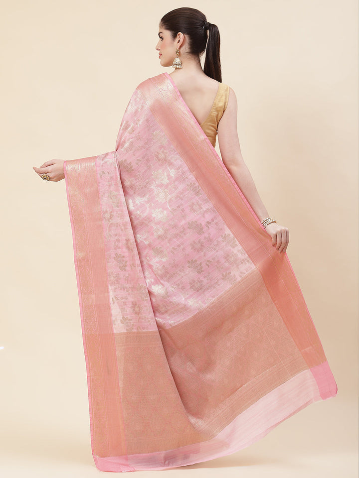 Zari Jaal Woven Cotton Saree