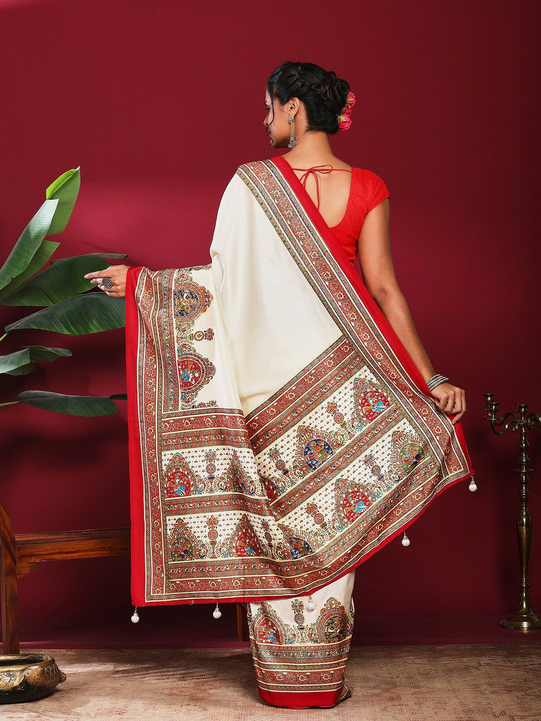 Digital Print Art Silk Saree