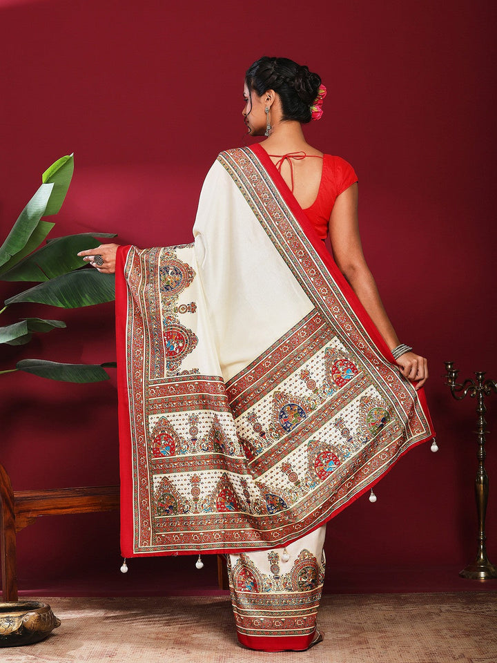 Digital Print Art Silk Saree