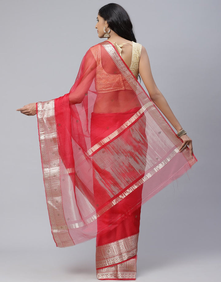 Plain Organza Saree
