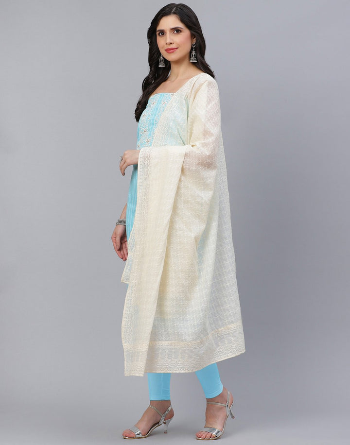 Cotton Embroidered Suit Piece