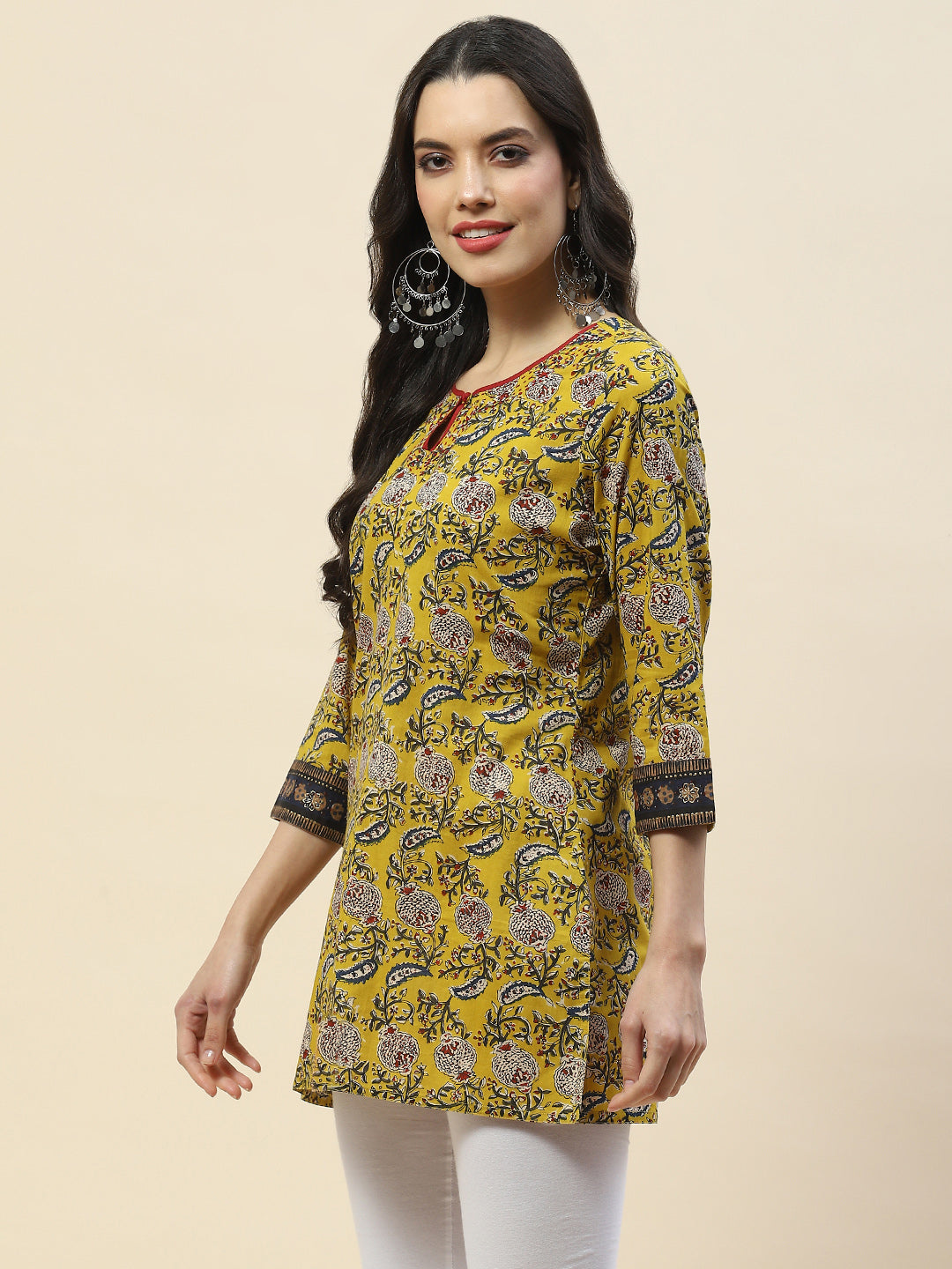 Printed Cotton Short Kurti