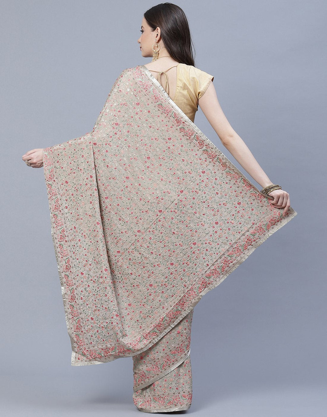 Art Georgette Embroidery Saree