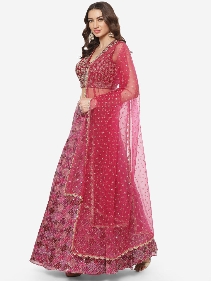 Sequence Georgette Lehenga With Choli And Net Dupatta