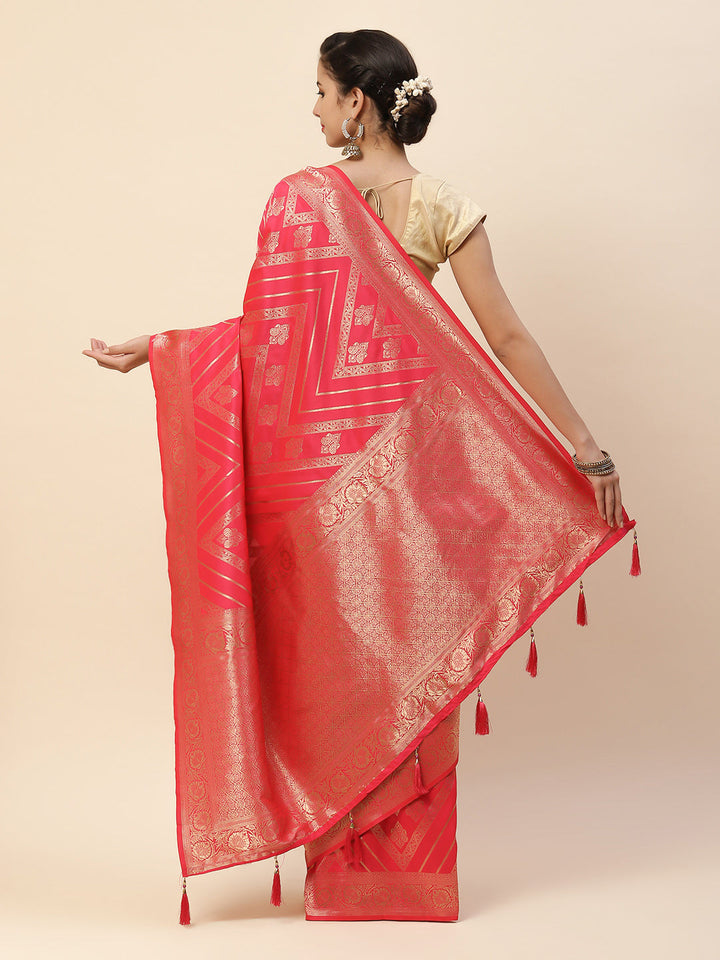 Zari Zaal Art Handloom Woven Saree