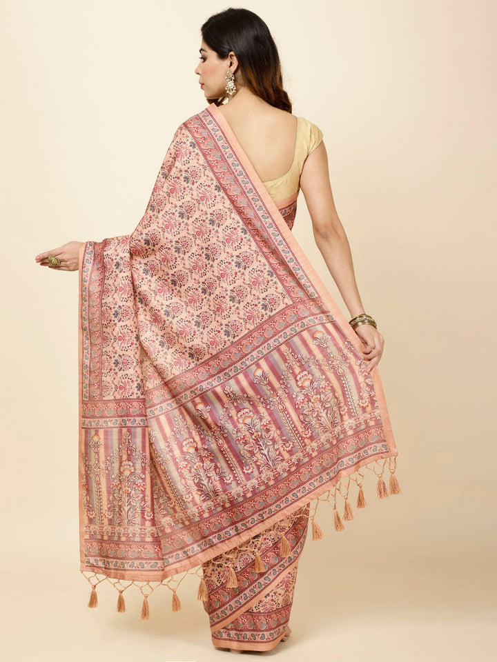 Printed Tussar Saree