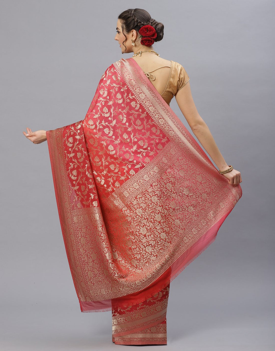 Zai Jaal Art Chiffon Saree