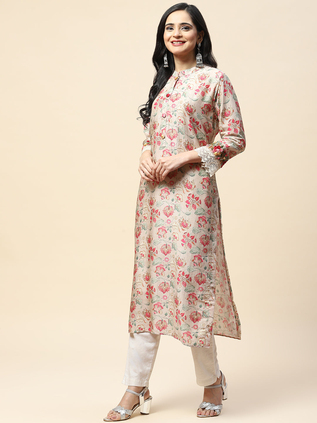 Floral Printed Cotton Kurta