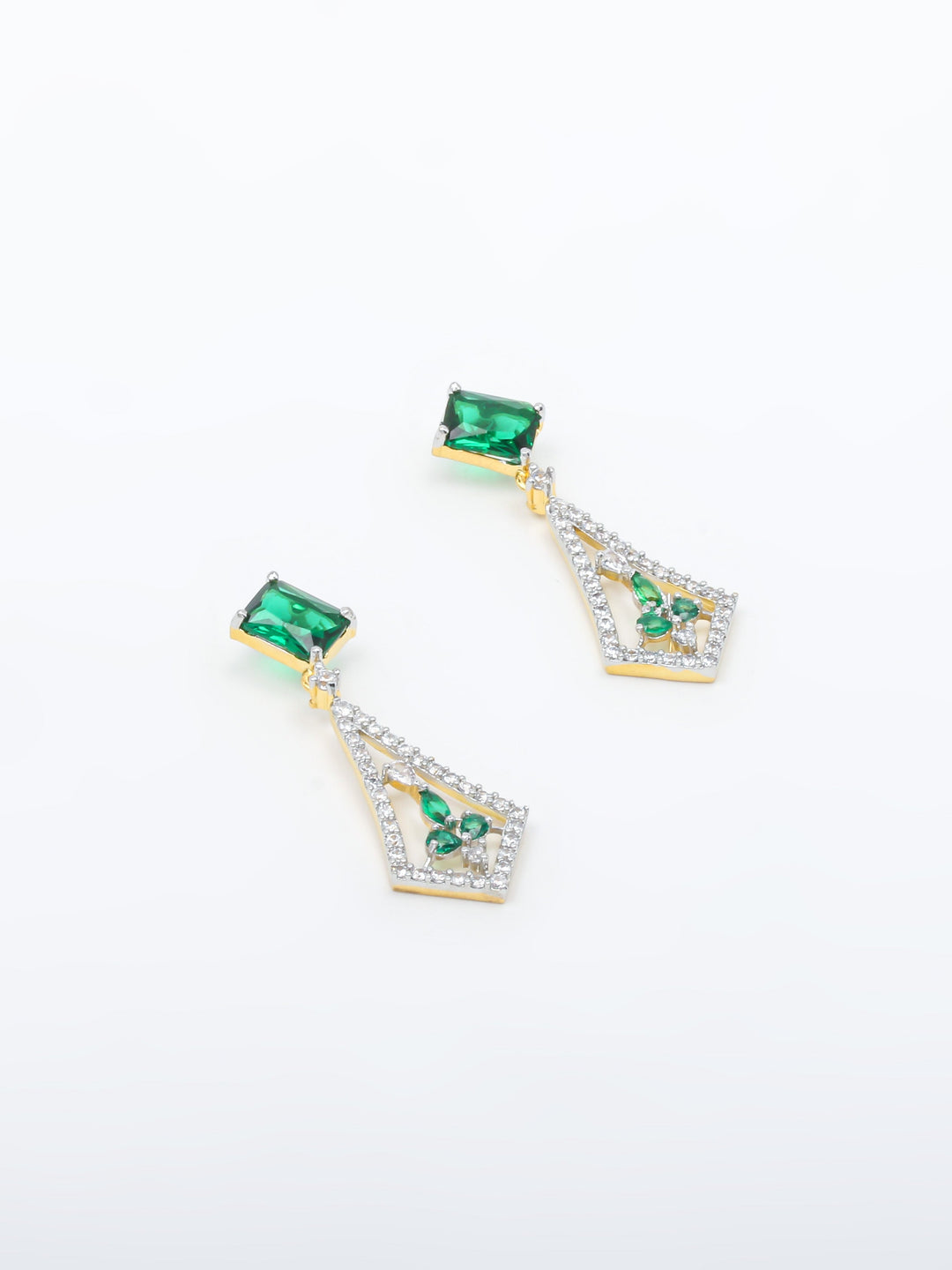 White Stones Drop &amp; Danglers Earrings