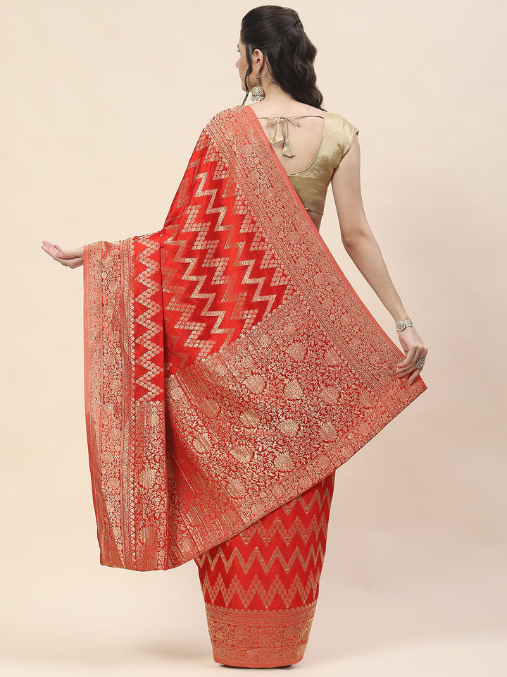 Zari Jaal Woven Georgette Saree