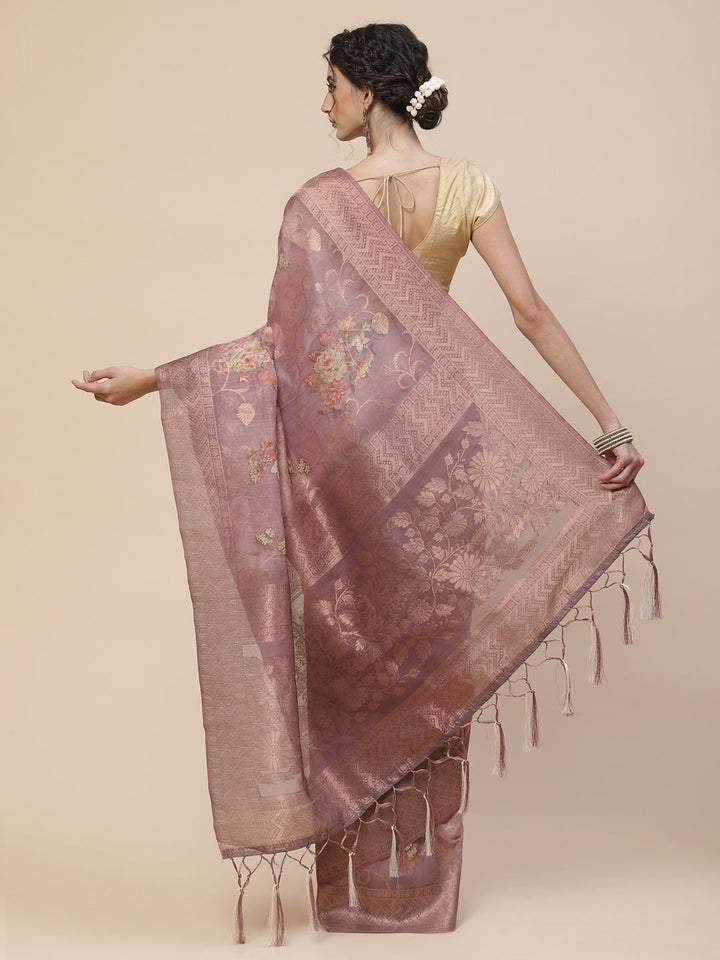 Floral Digital Printed Handloom Pallu Cotton Saree