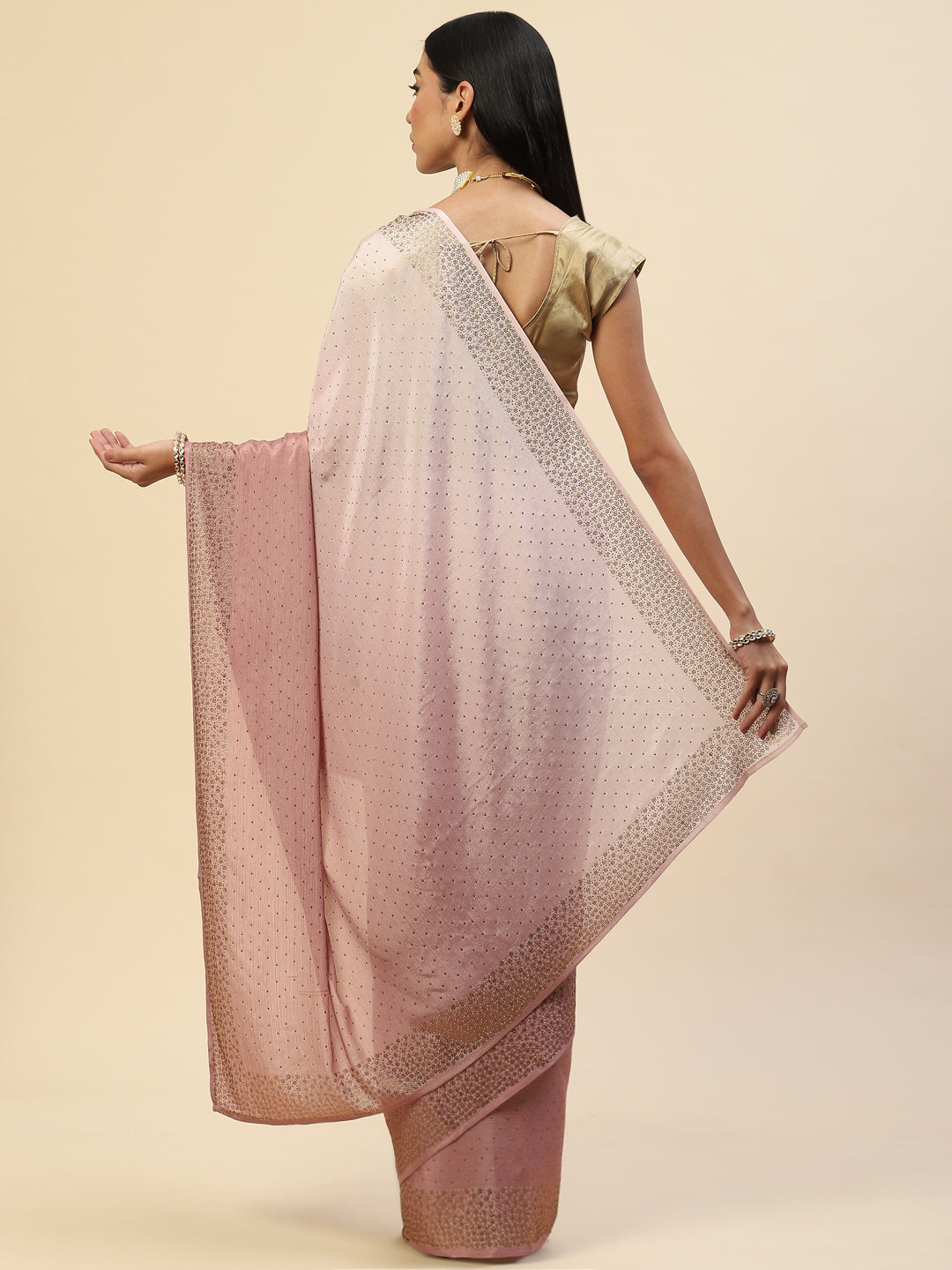 Swarovski Embroidered Chiffon Saree