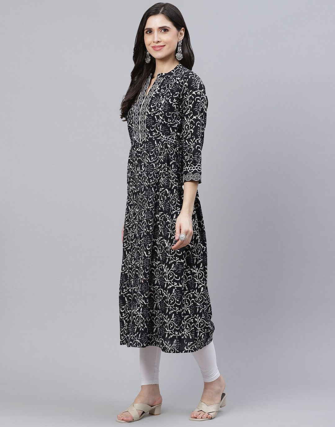 Printed Cotton Anarkali Kurti