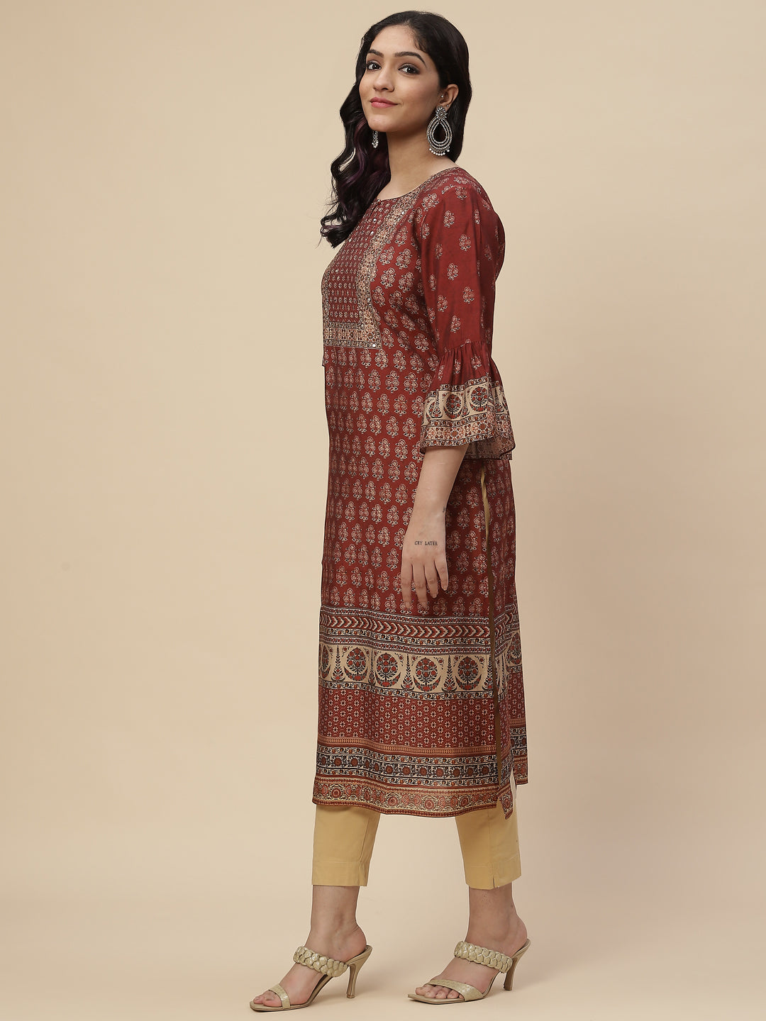 Digital Printed Crepe Kurta