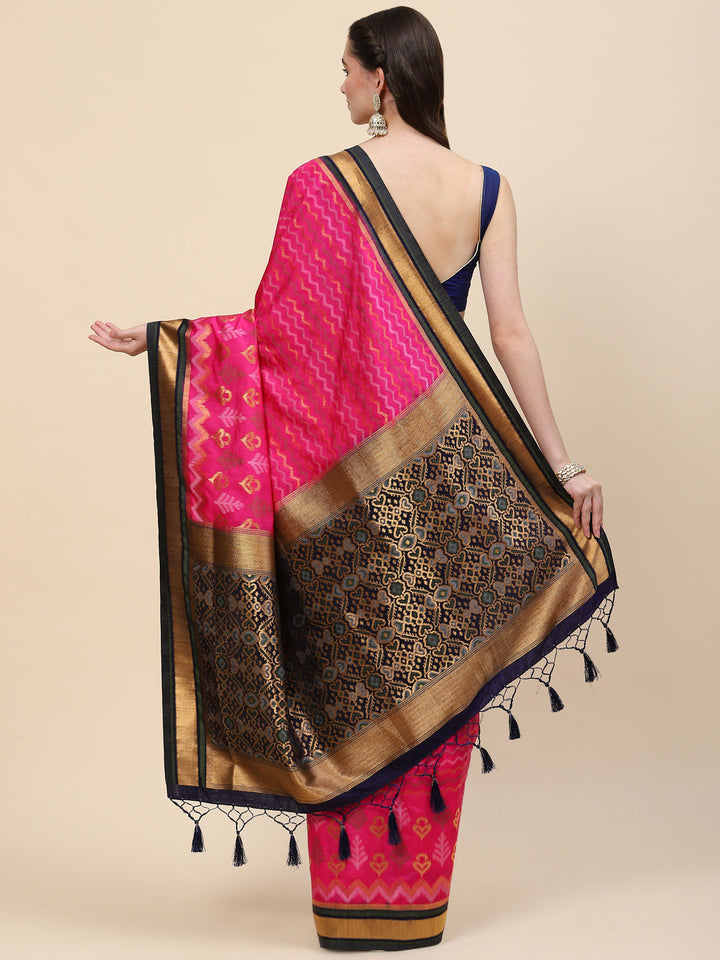 Zari Jaal Handloom Woven Saree