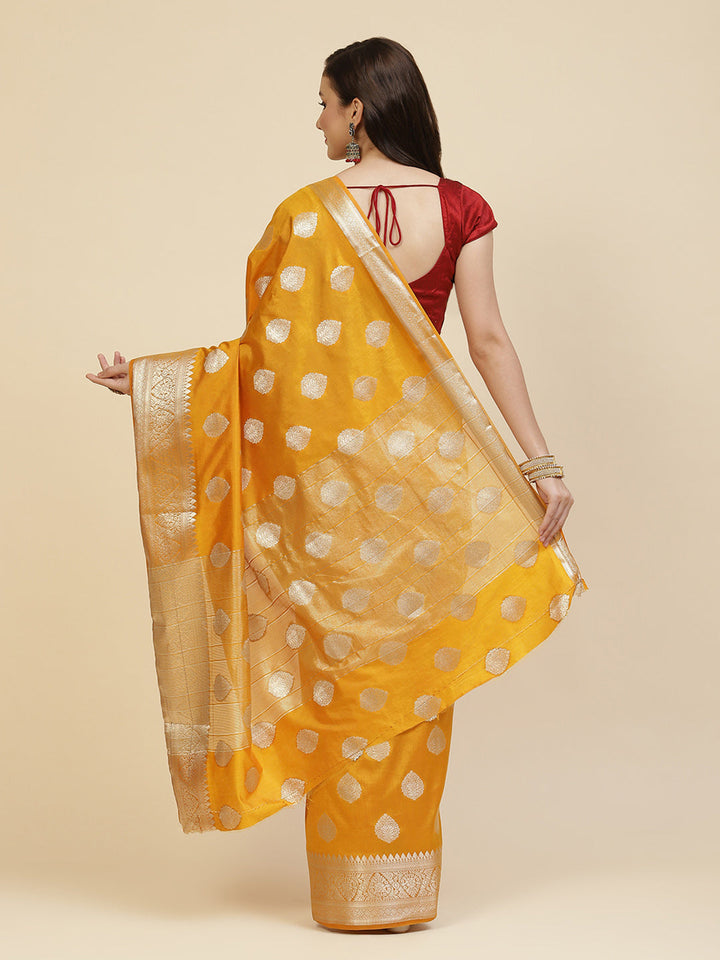 Zari Border Booti Handloom Woven Saree