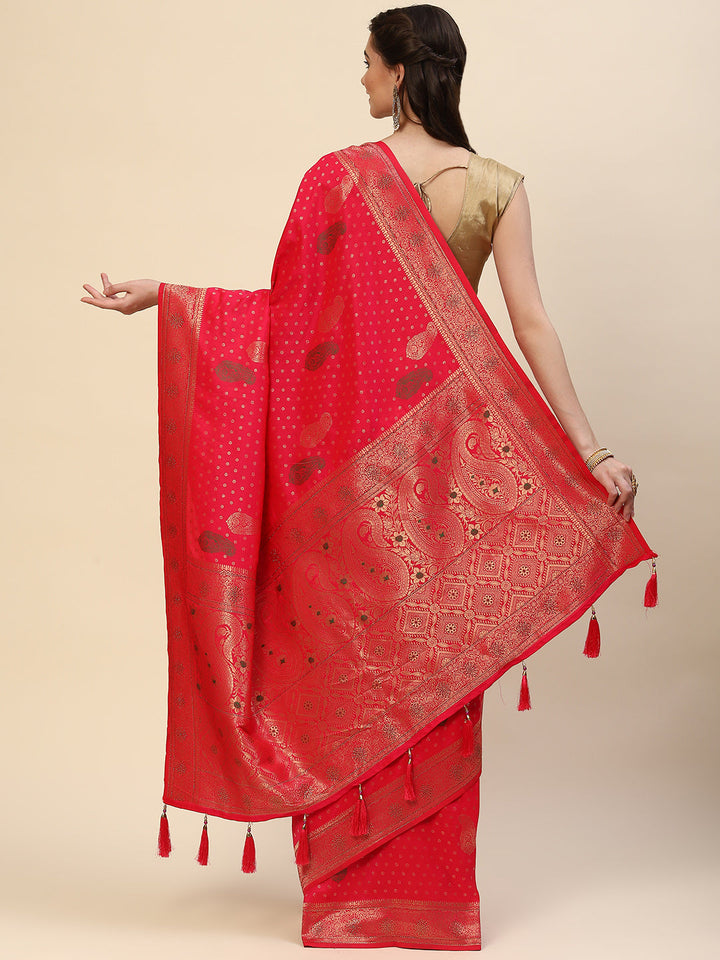 Zari Jaal Handloom Woven Saree