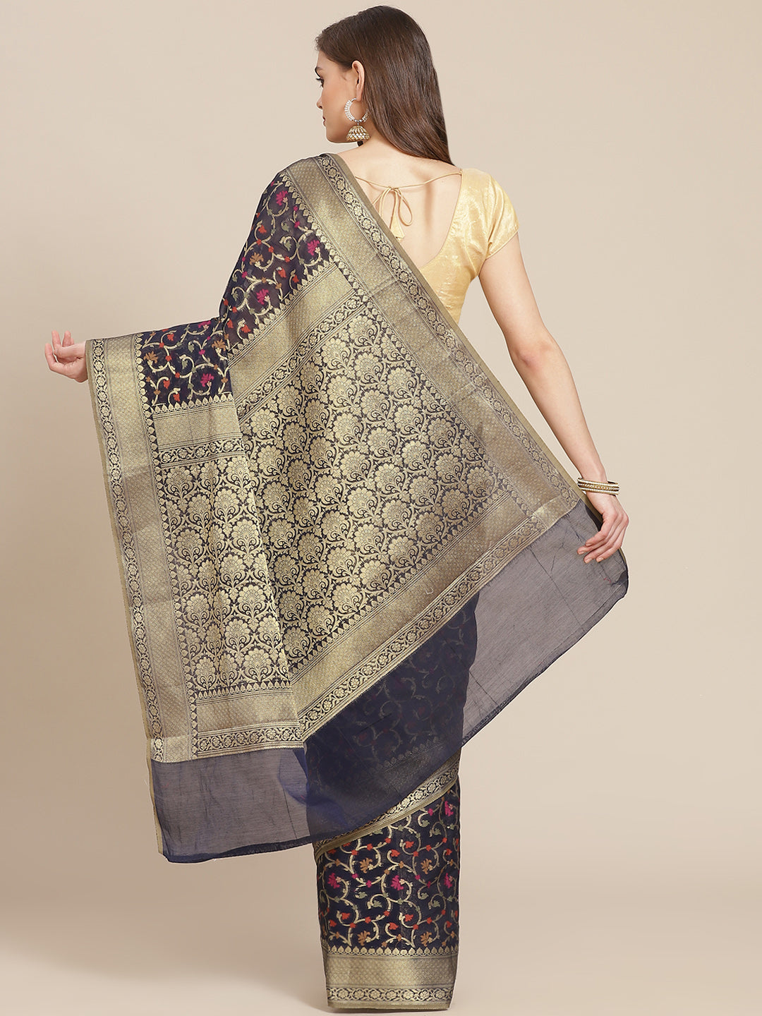 Cotton Saree with Zari Jaal