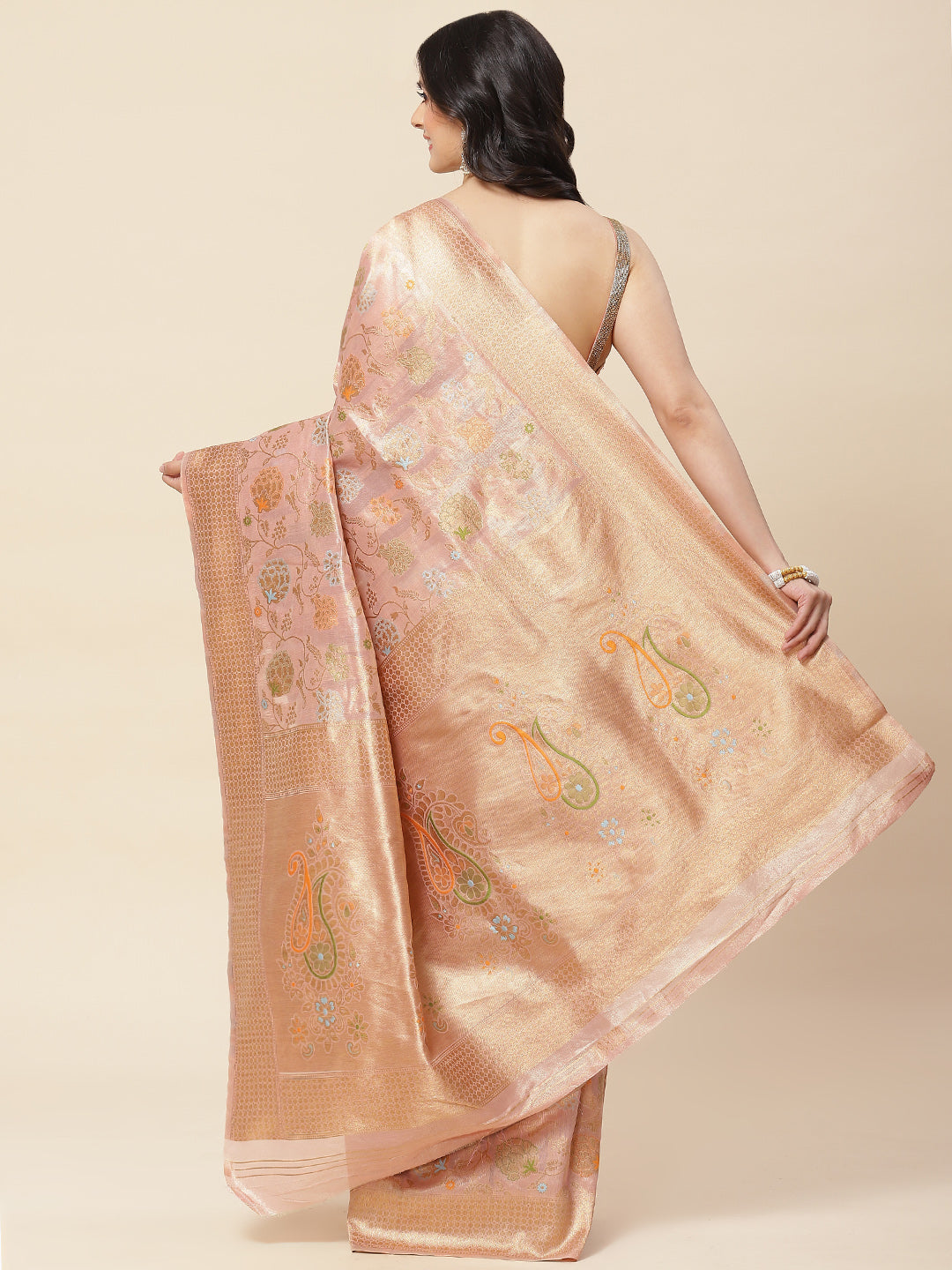Zari Jaal Woven Cotton Saree