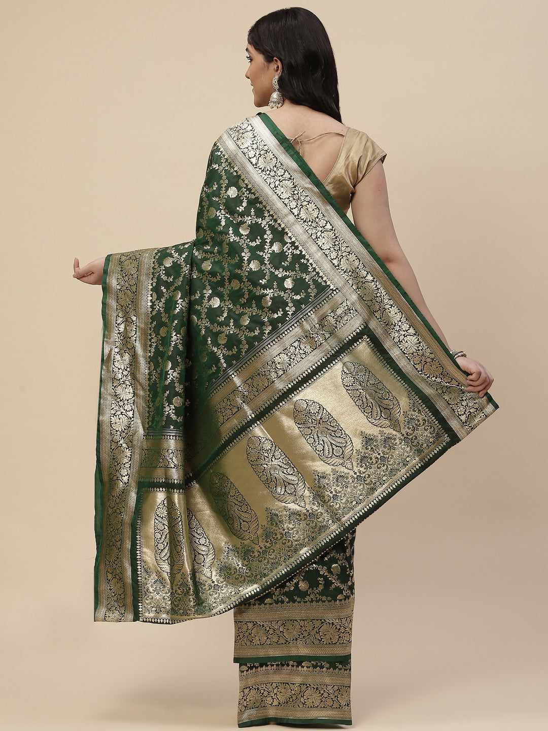 Zari Jaal Banarasi Woven Saree
