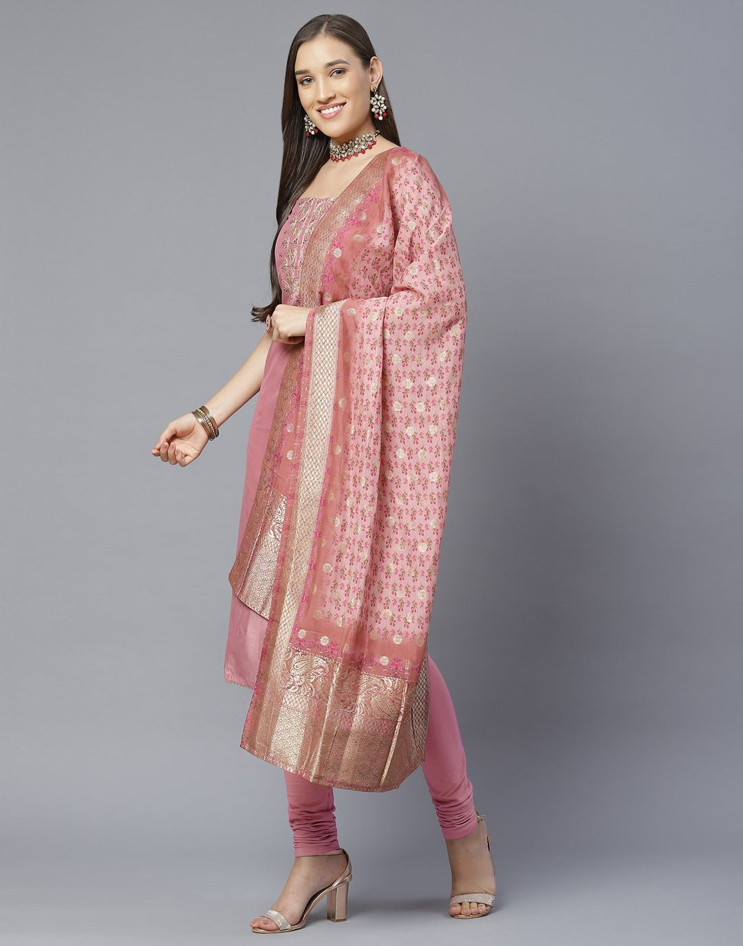 Chanderi Suit Set