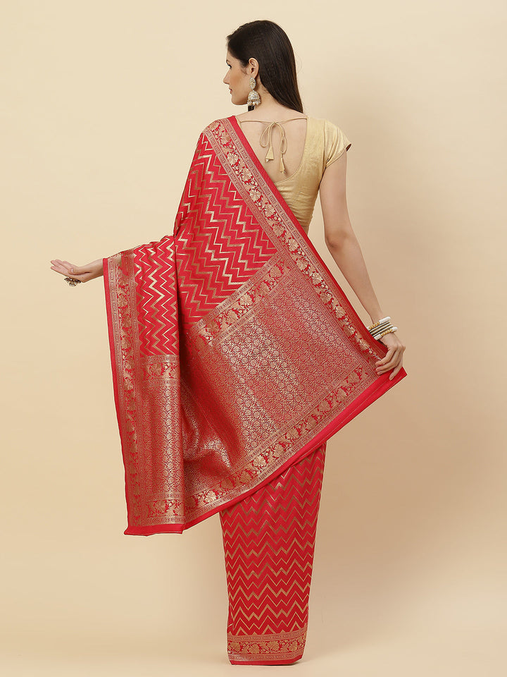 Zari Jaal Art Handloom Woven Saree