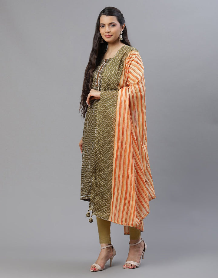 Cotton Embroidered Suit piece