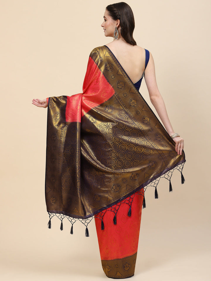 Brocade Zari Jaal Handloom Woven Saree