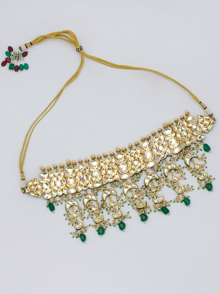 Kundan Choker Necklace With Earrings