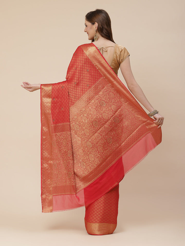 Stone Work Georgette Plain Saree