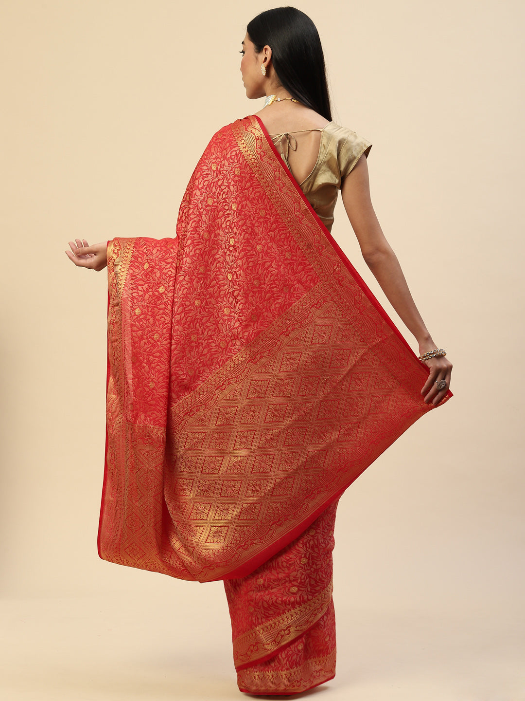 Resham Zari Border Handloom Saree