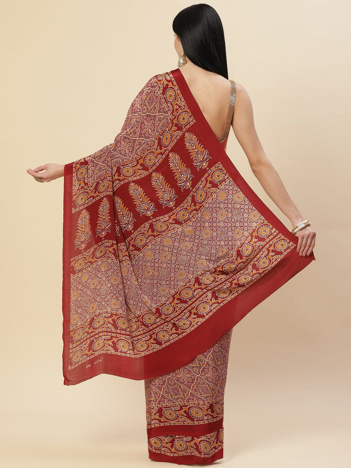 Digital Printed Crepe Saree