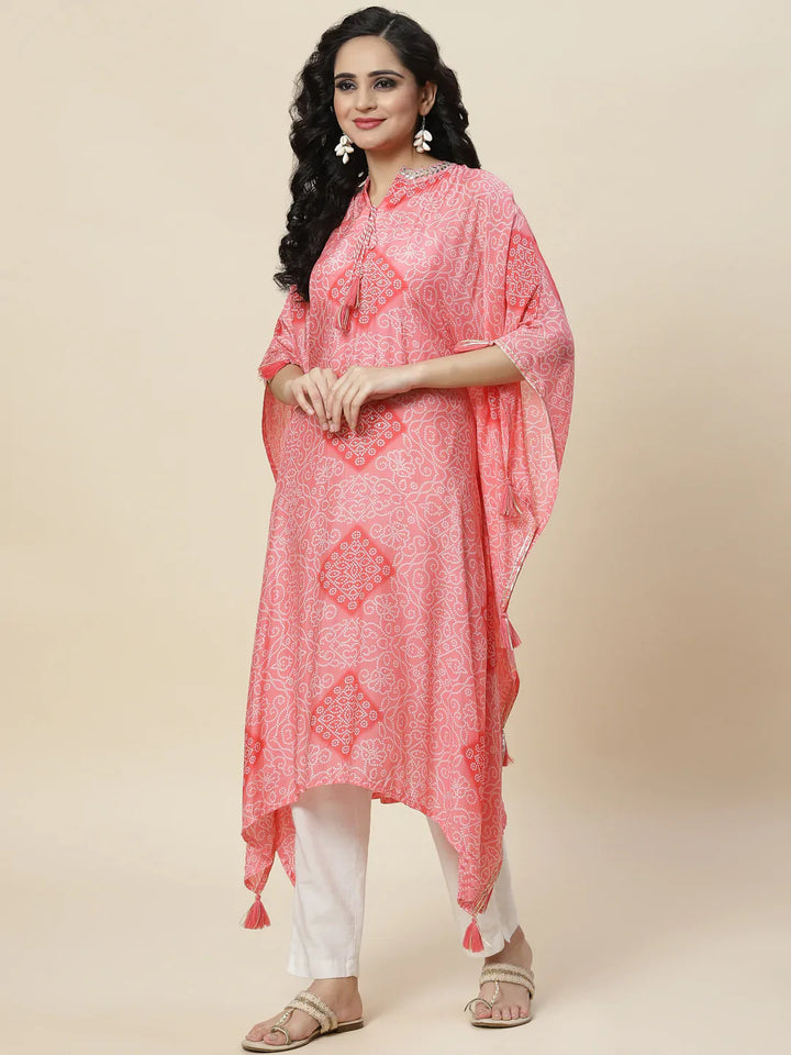 Printed Muslin Kaftan Kurta