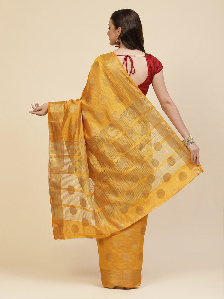 Zari Border Booti Handloom Woven Saree