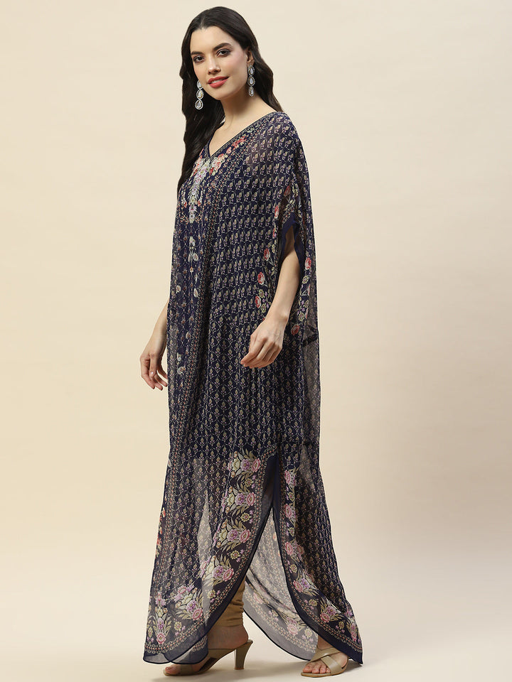 Digital Print Georgette Kaftan Kurta