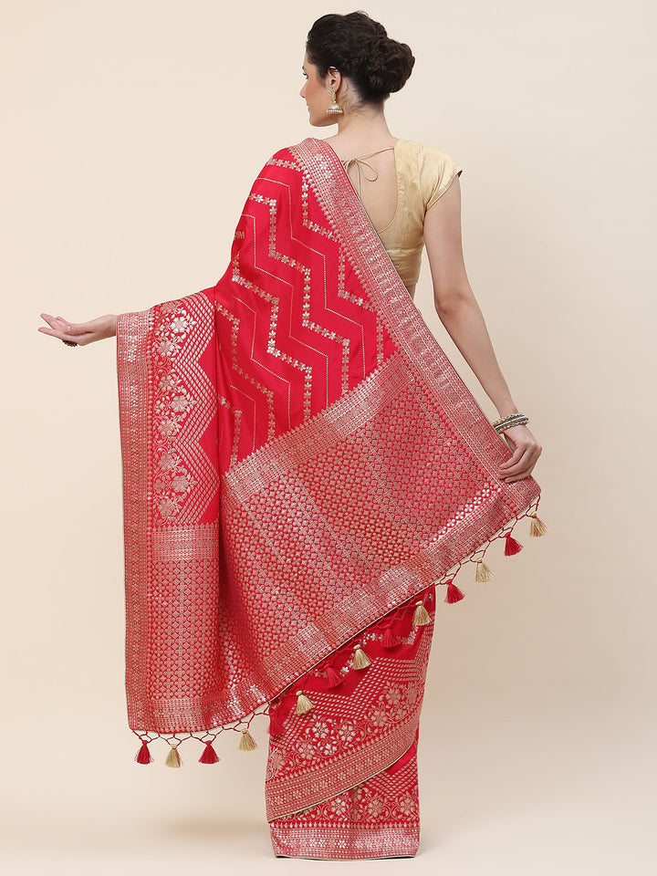 Zari Jaal Woven Dola Handloom Saree