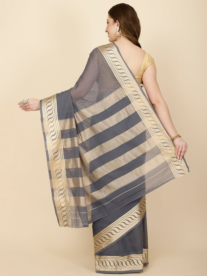 Resham Border Woven Cotton Saree