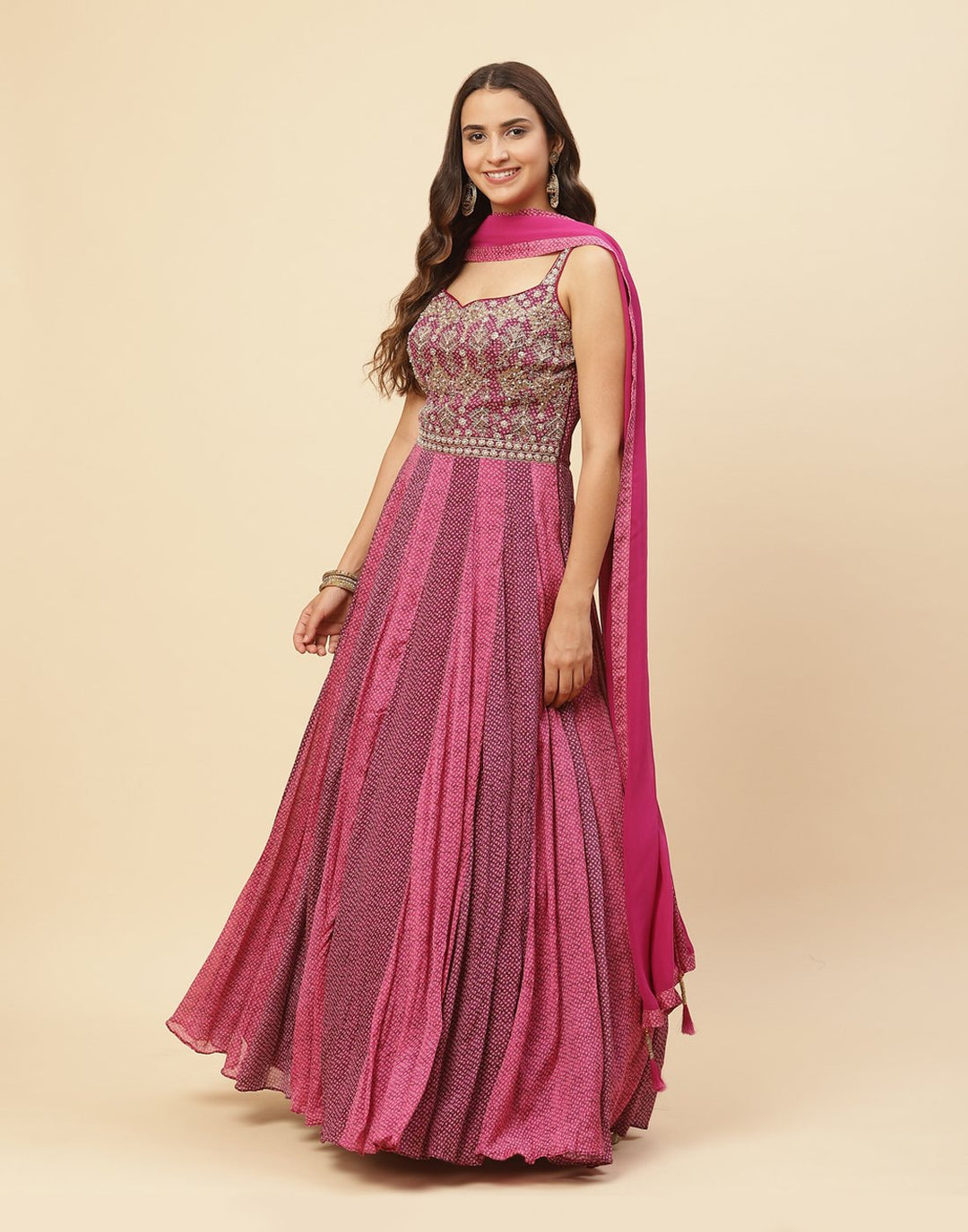Embroidered Art Crepe Salwar Kameez Stitched Suit With Georgette Dupatta