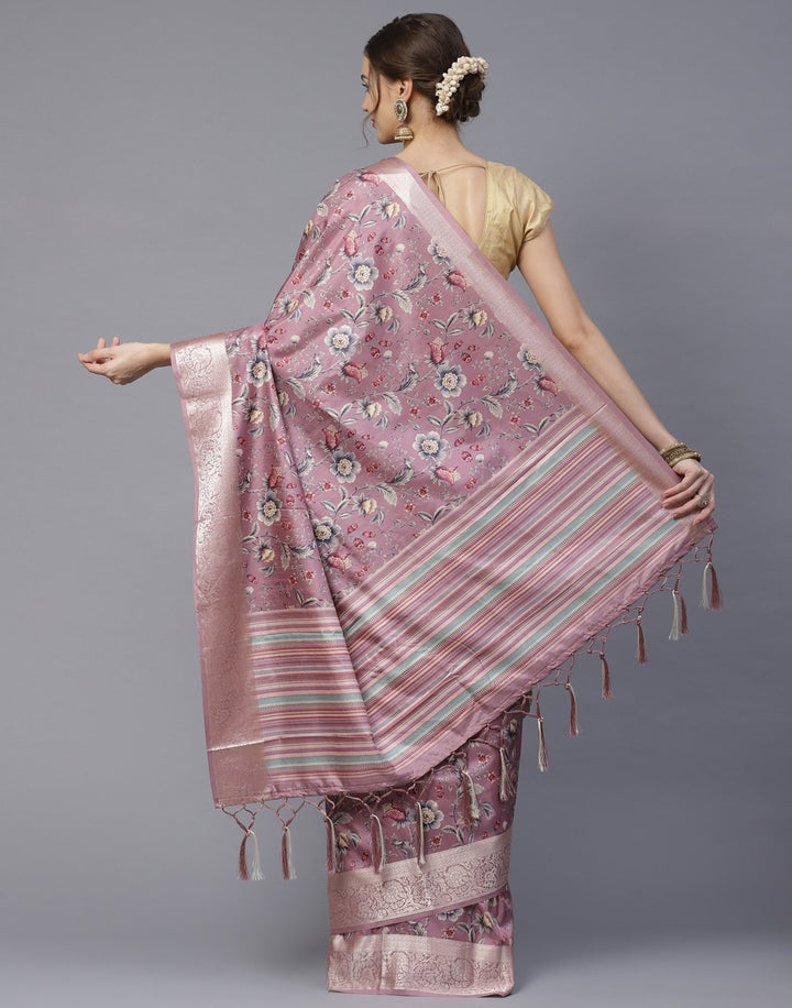 Digital Floral Printed Art Handloom Saree
