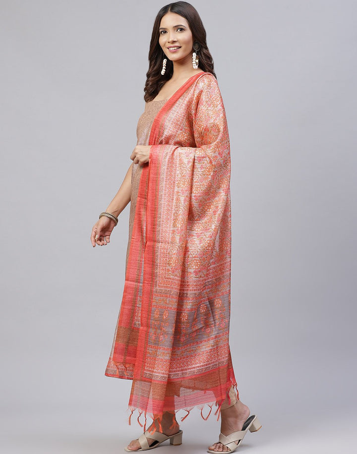Chanderi Printed Suit Piece