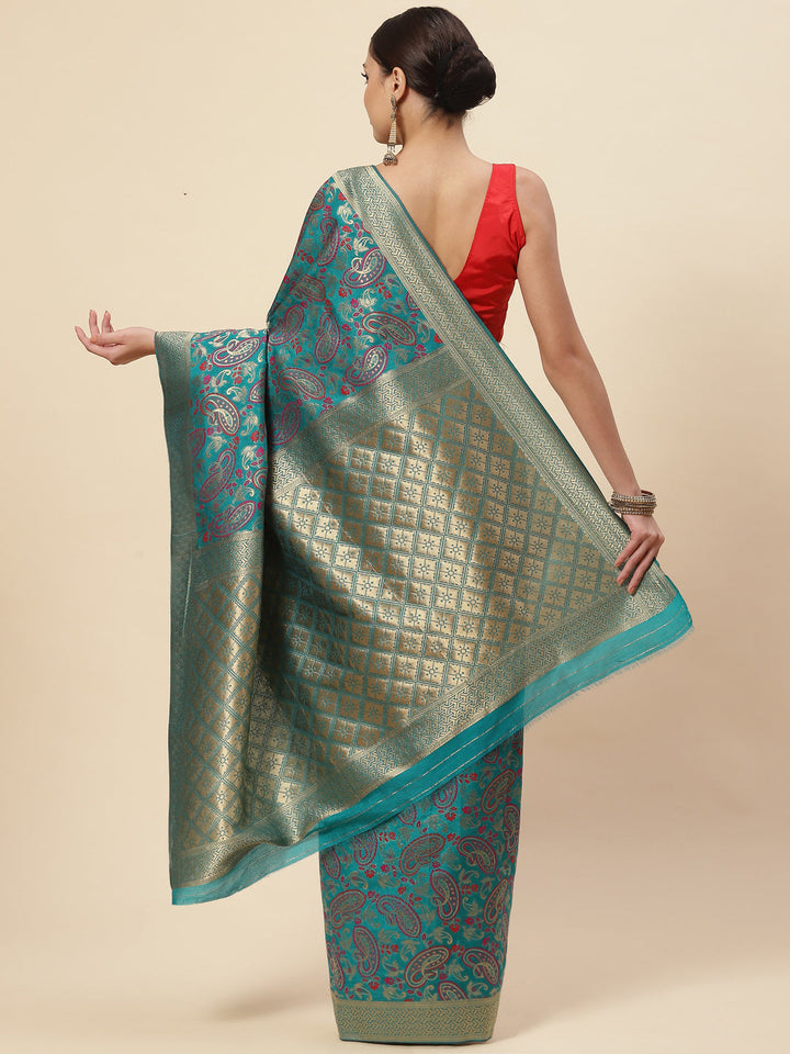 Zari Jaal Handloom Woven Saree