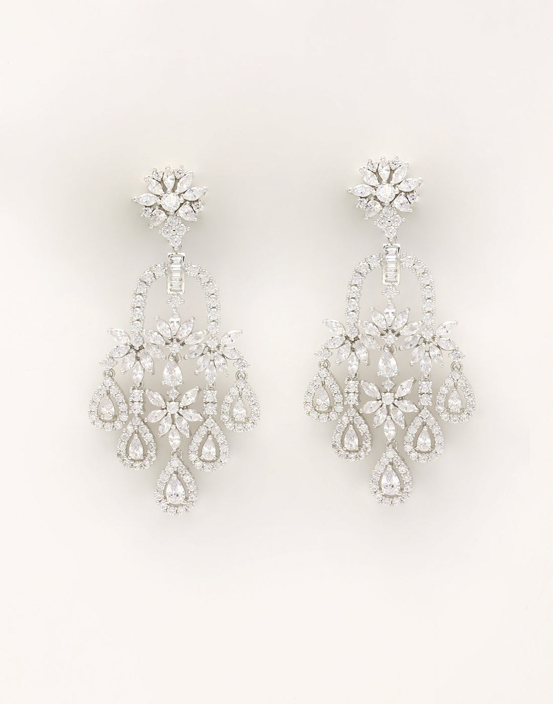 Gold Plated Earrings Embellished With Diamond Stone